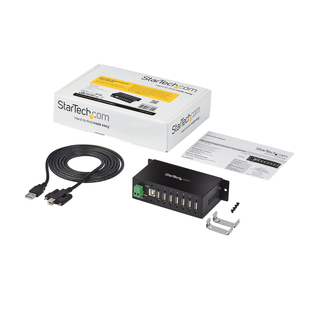 StarTech Mountable Rugged Industrial 7 Port USB 2.0 Hub SpadezStore