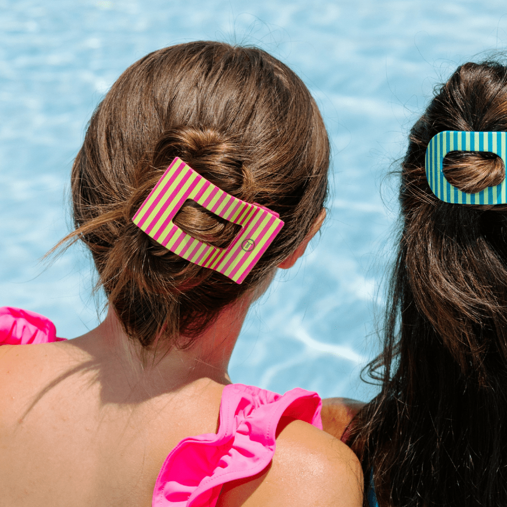TELETIES Summer Crush Large Flat Rectangle Hair Clip
