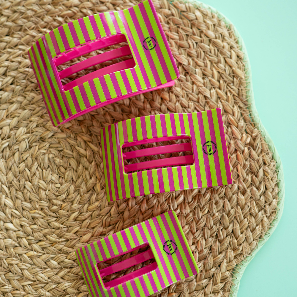 TELETIES Summer Crush Medium Flat Rectangle Hair Clip