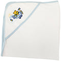 Bambini Hooded Towel with Blue Binding and Screen Prints SpadezStore