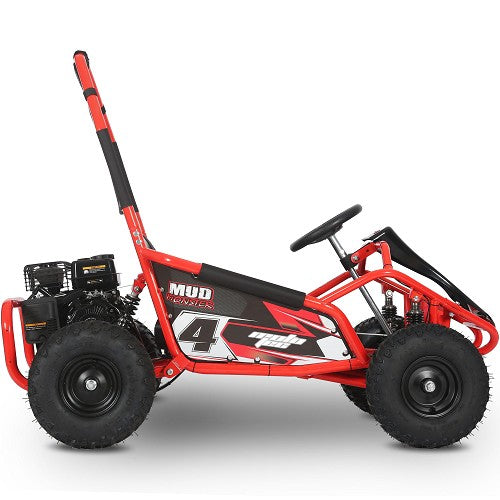MotoTec Mud Kids Gas Powered 98cc Go Kart Full Suspension SpadezStore