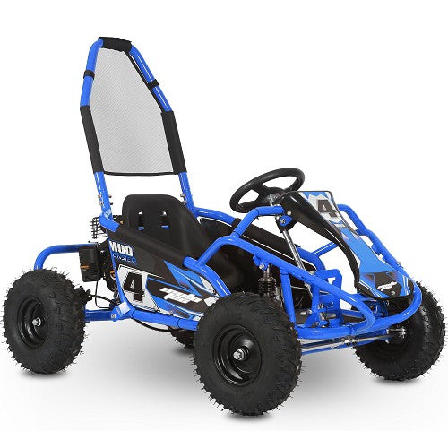 MotoTec Mud Kids Gas Powered 98cc Go Kart Full Suspension SpadezStore