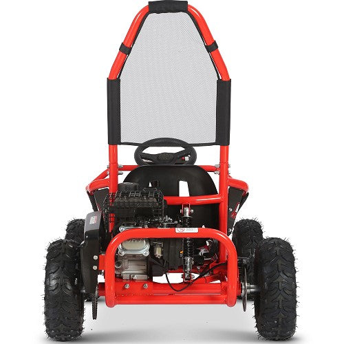 MotoTec Mud Kids Gas Powered 98cc Go Kart Full Suspension SpadezStore