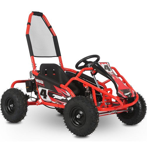 MotoTec Mud Kids Gas Powered 98cc Go Kart Full Suspension SpadezStore