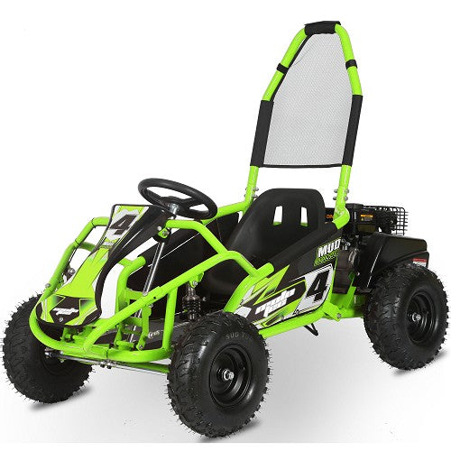 MotoTec Mud Kids Gas Powered 98cc Go Kart Full Suspension SpadezStore
