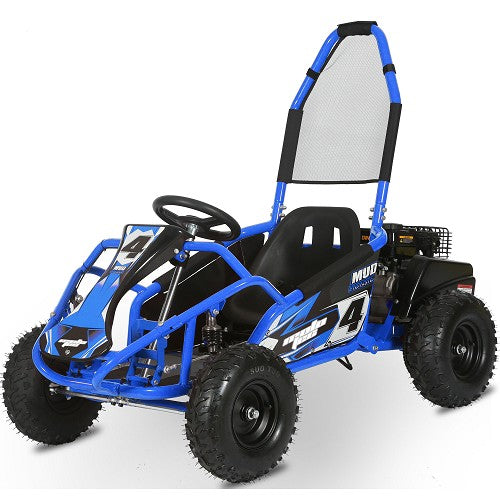 MotoTec Mud Kids Gas Powered 98cc Go Kart Full Suspension SpadezStore