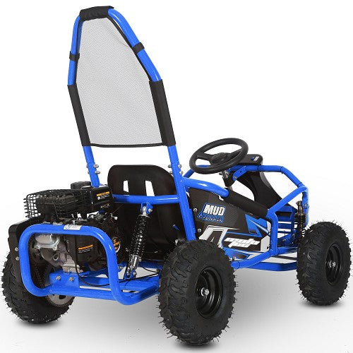 MotoTec Mud Kids Gas Powered 98cc Go Kart Full Suspension SpadezStore