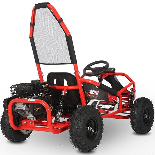 MotoTec Mud Kids Gas Powered 98cc Go Kart Full Suspension SpadezStore