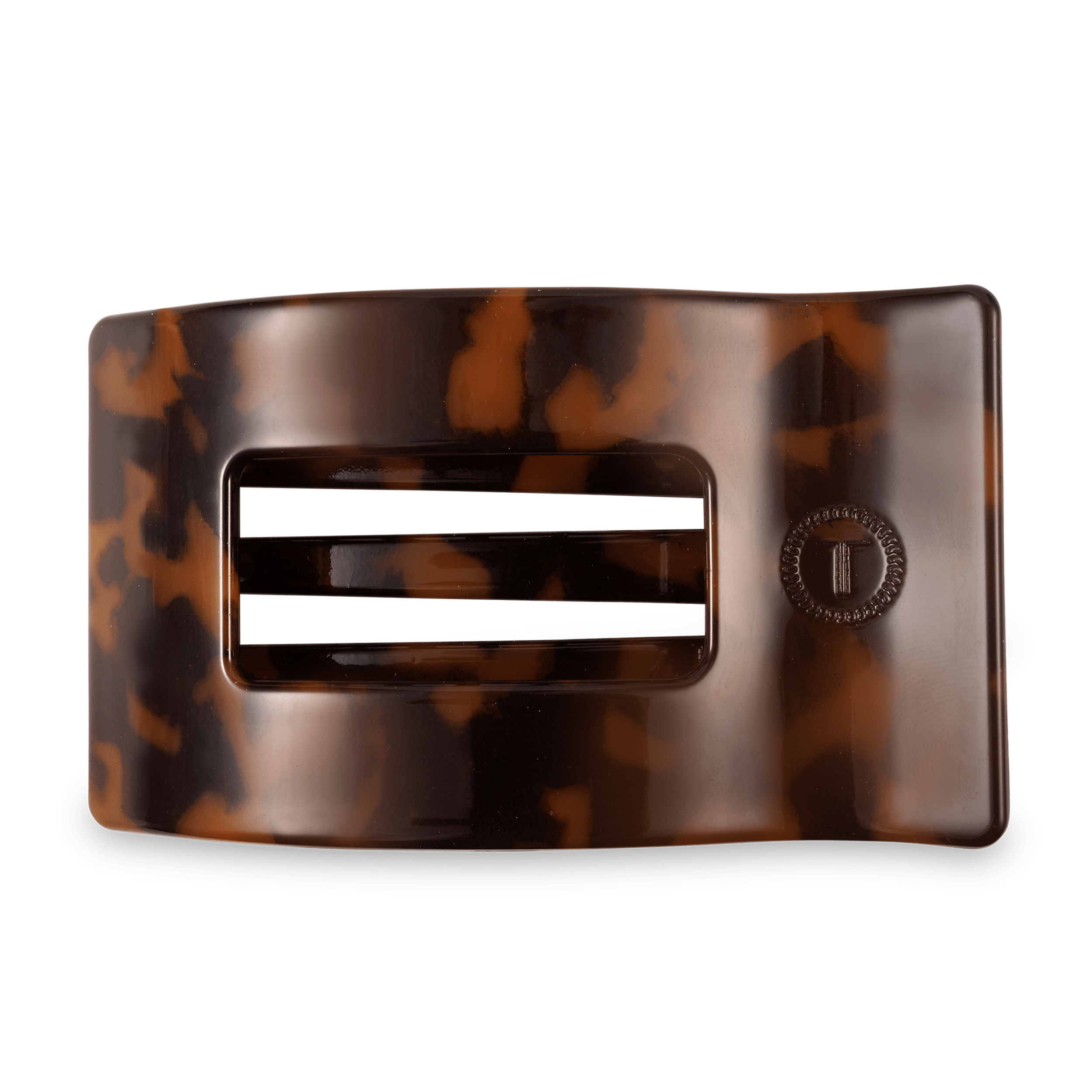 Tortoise Large Flat Rectangle Hair Clip SpadezStore