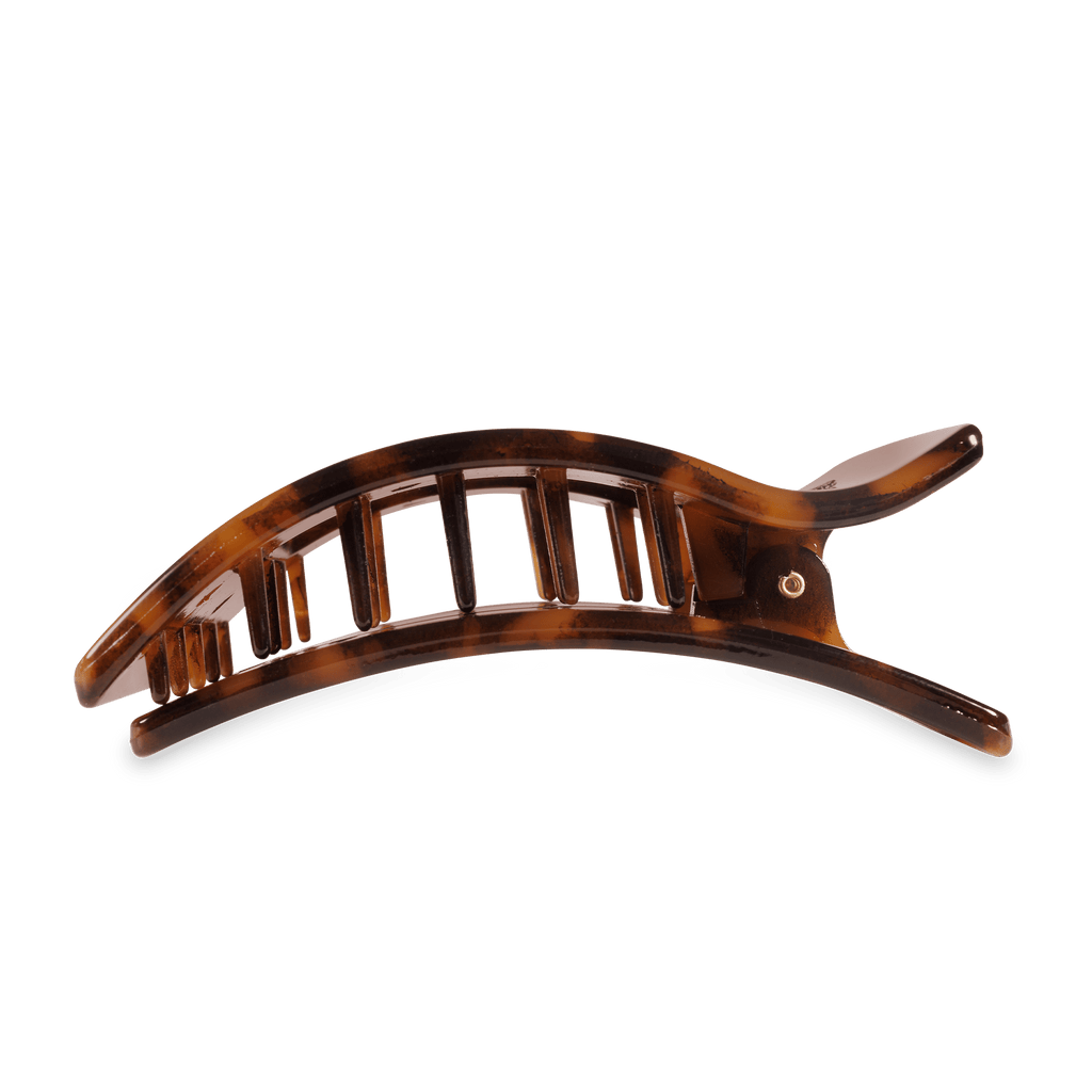 Tortoise Large Flat Rectangle Hair Clip SpadezStore