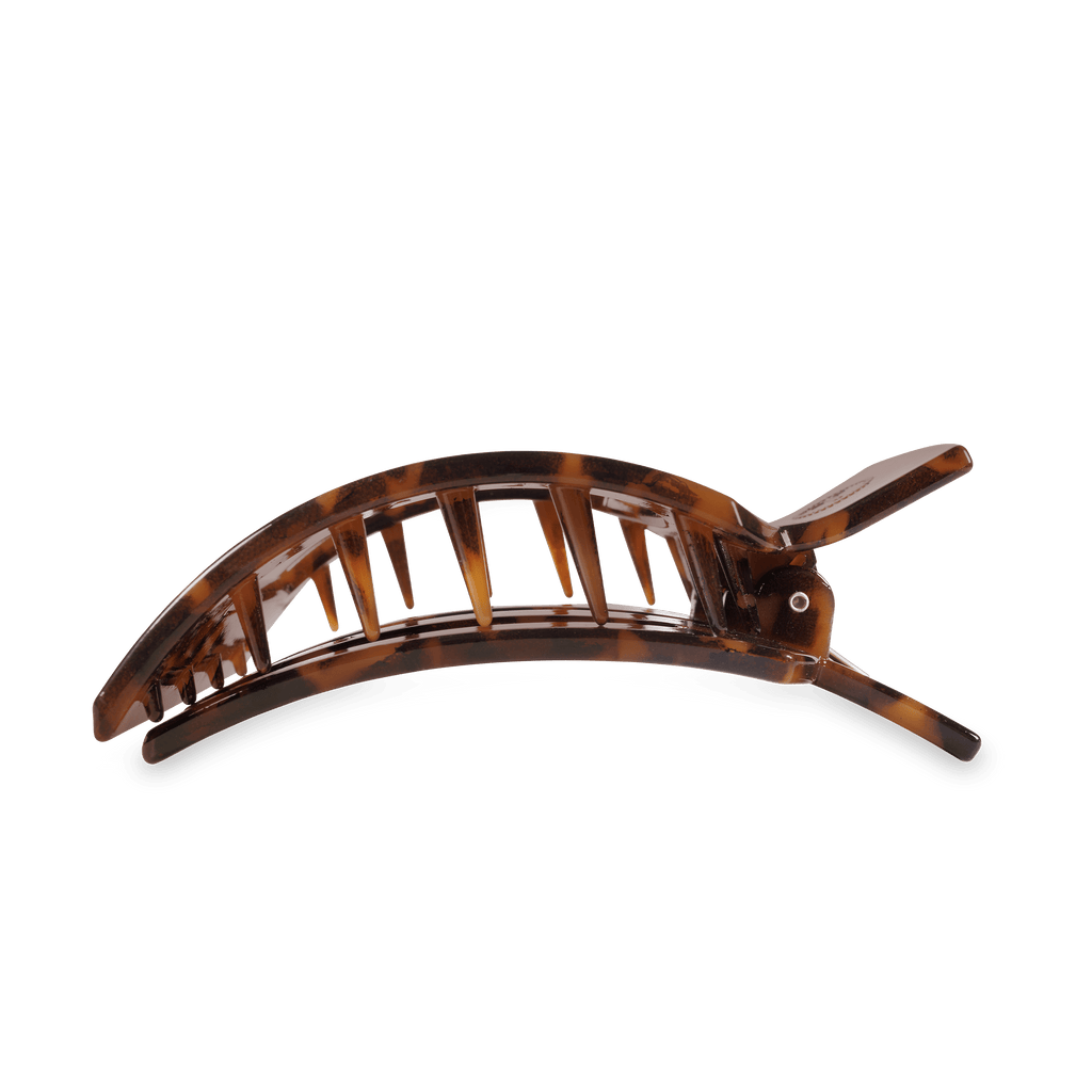 TELETIES Tortoise Large Flat Square Hair Clip