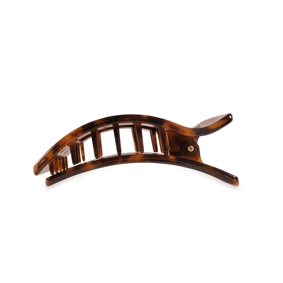 TELETIES Tortoise Medium Flat Rectangle Hair Clip