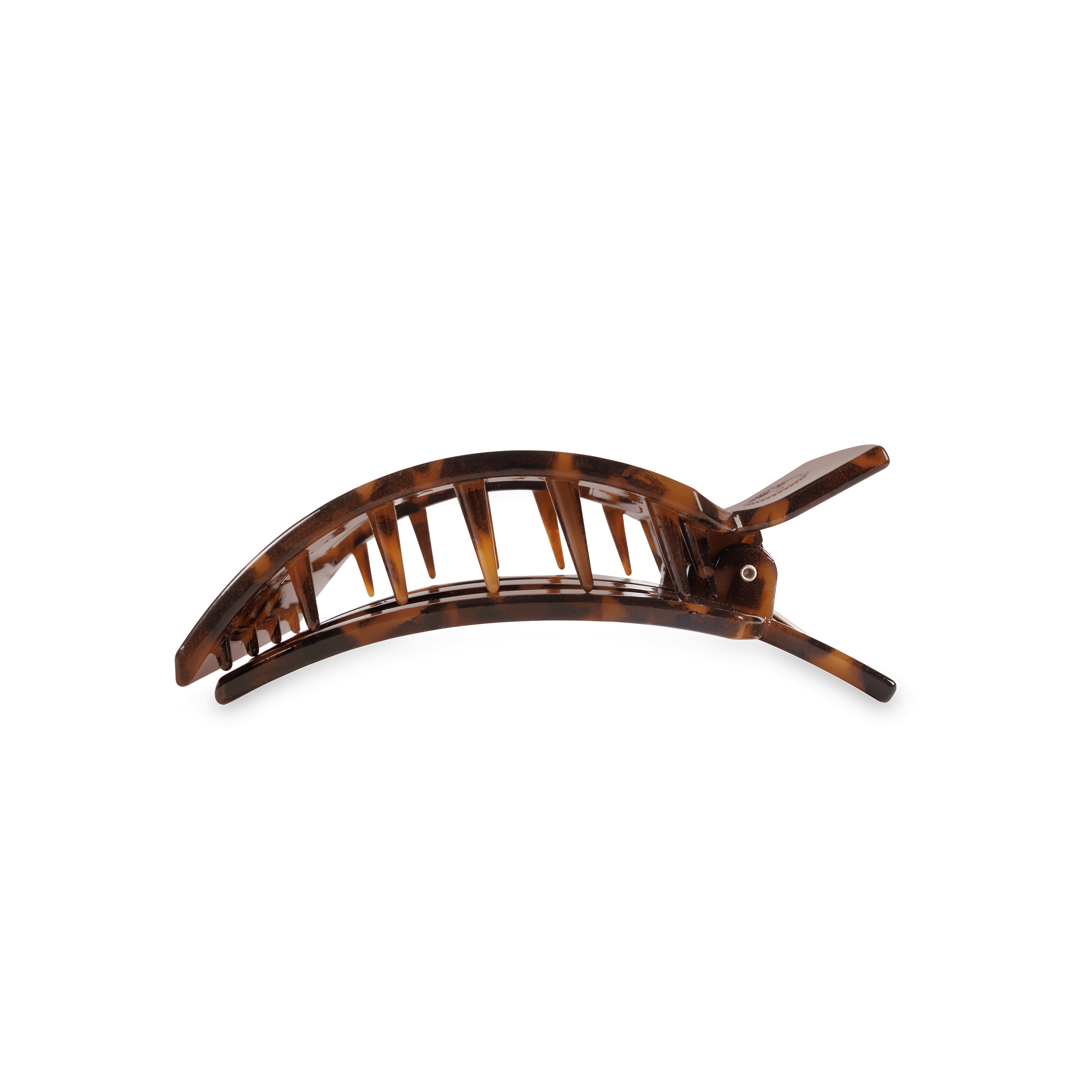 TELETIES Tortoise Medium Flat Square Hair Clip