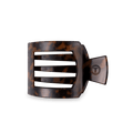 TELETIES Tortoise Medium Flat Square Hair Clip