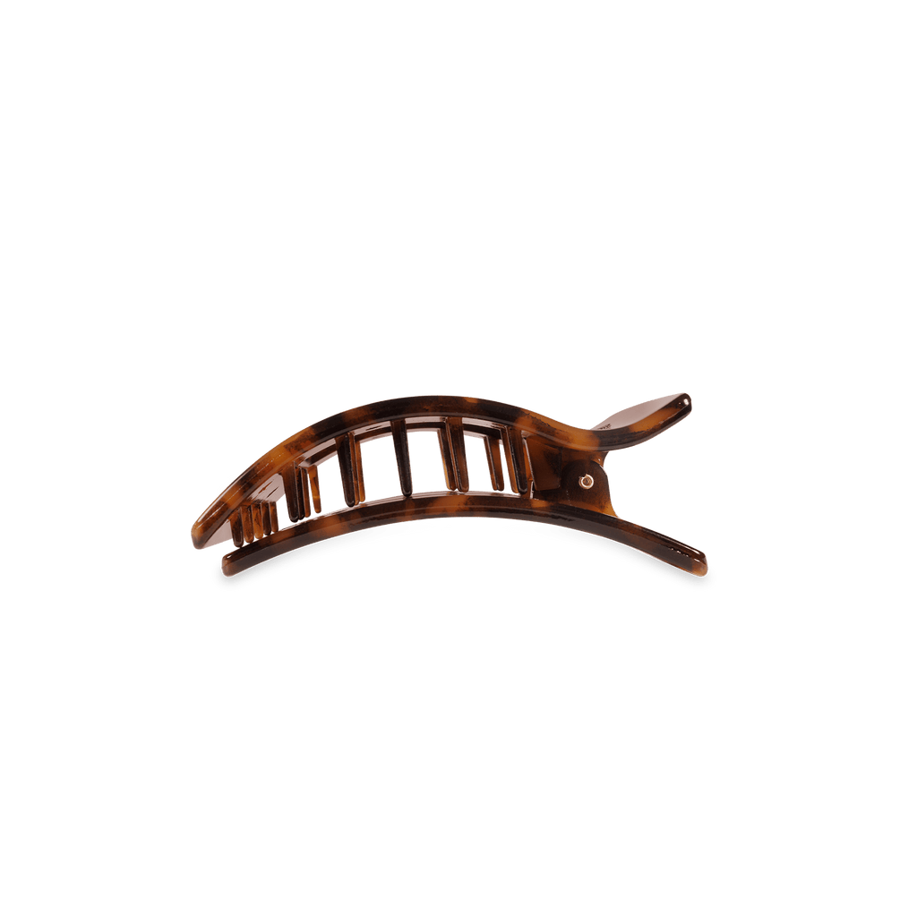 TELETIES Tortoise Small Flat Rectangle Hair Clip