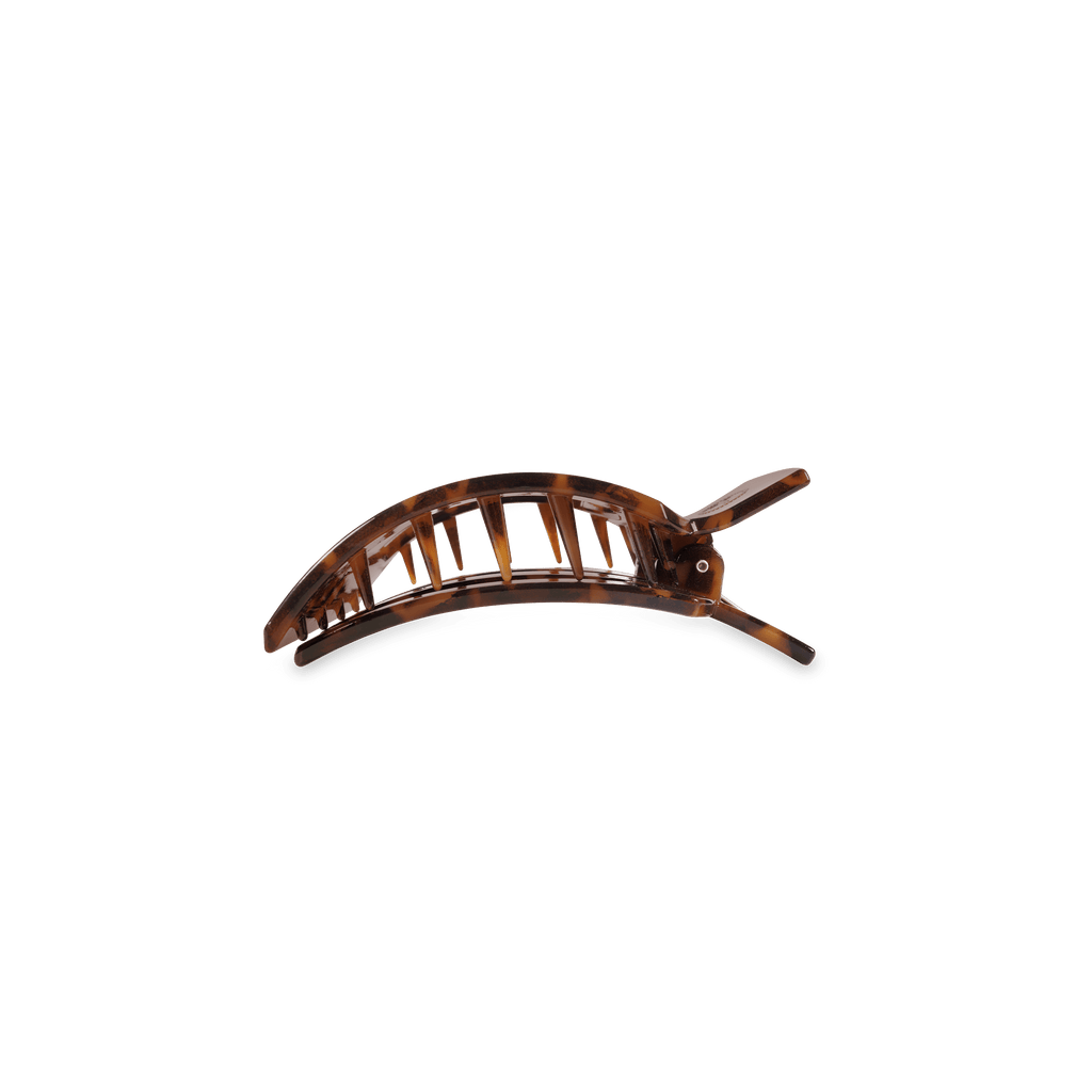 TELETIES Tortoise Small Flat Square Hair Clip