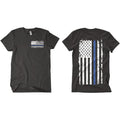 Fox Outdoor Vintage Flag Blue Line Two-Sided T-Shirt SpadezStore