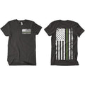 Fox Outdoor Vintage Flag Green Line Two-Sided T-Shirt SpadezStore