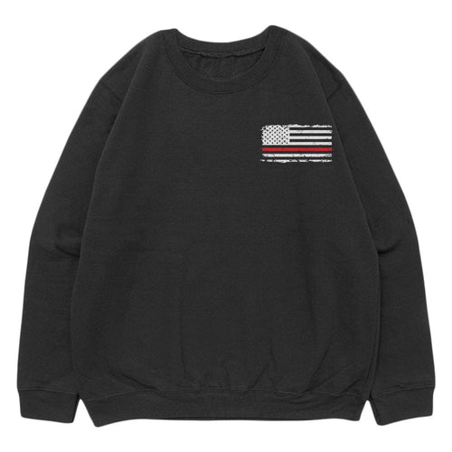 Fox Outdoor Vintage Flag Red Line Crewneck Sweatshirt SpadezStore