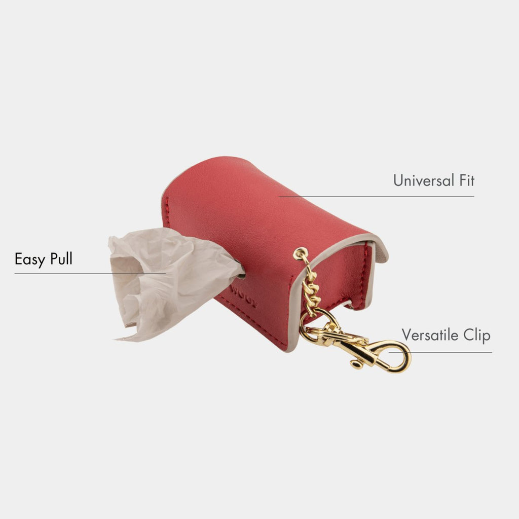 Nina Woof Waste Bag Holder - Vegan Leather - Bag Dispenser SpadezStore