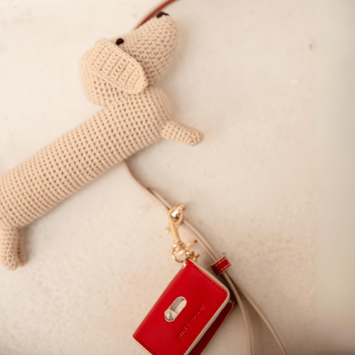 Nina Woof Waste Bag Holder - Vegan Leather - Bag Dispenser SpadezStore