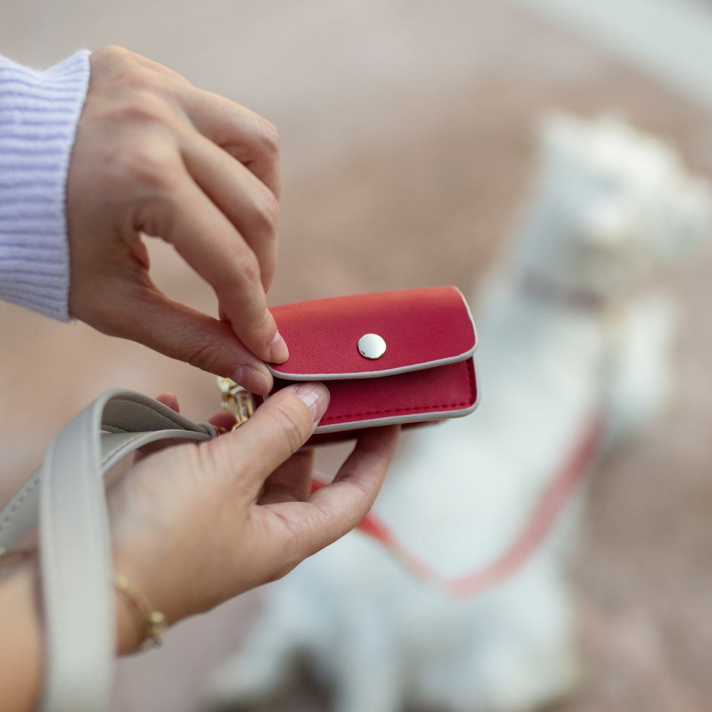 Nina Woof Waste Bag Holder - Vegan Leather - Bag Dispenser SpadezStore