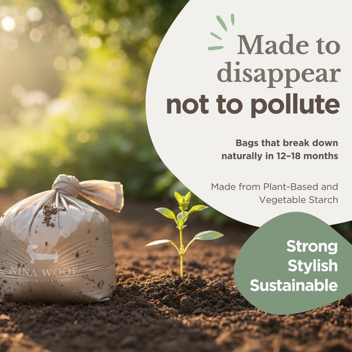 Nina Woof Waste Bags - Biodegradable and Compostable SpadezStore
