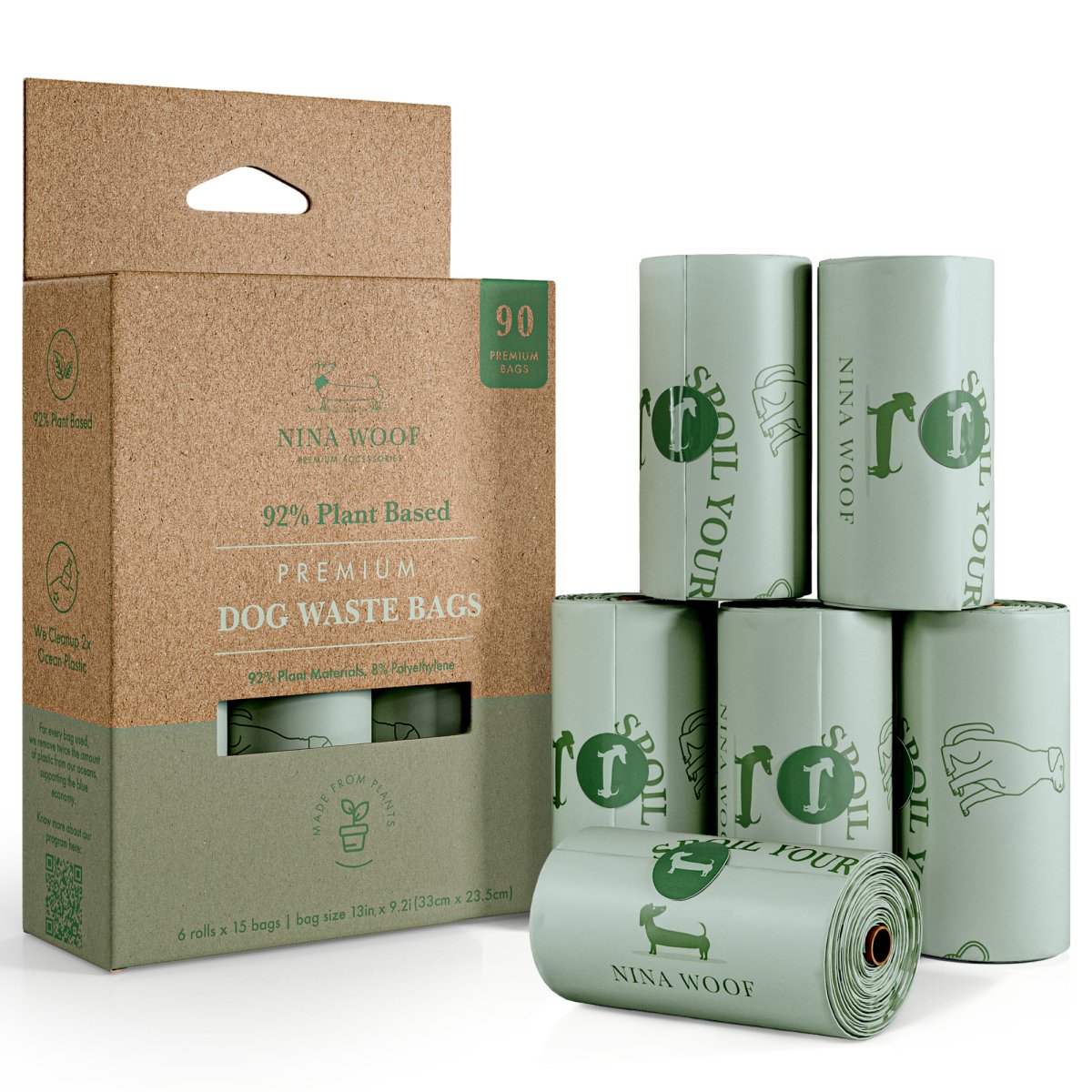 Nina Woof Waste Bags - Plant Based SpadezStore