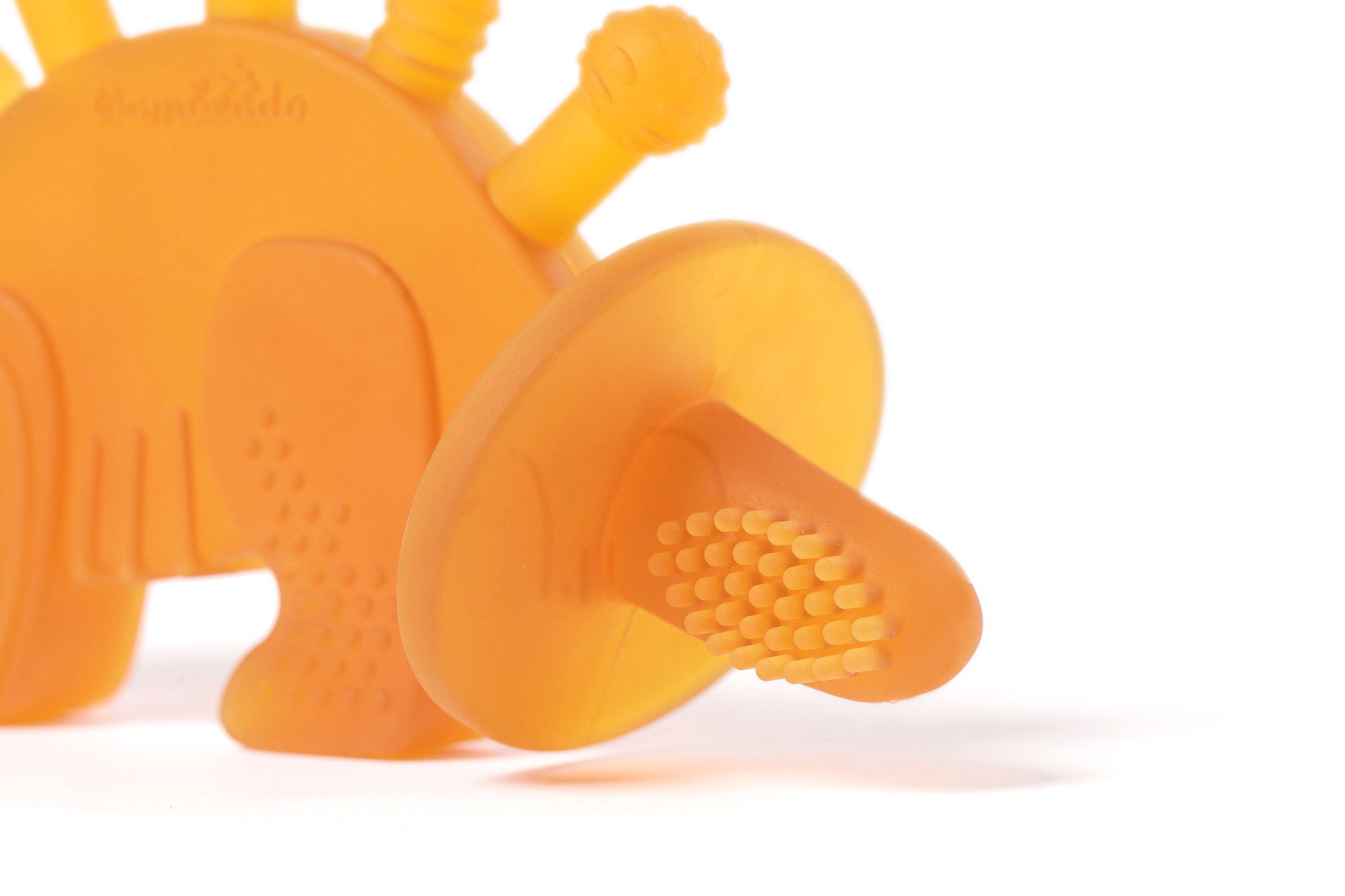 Bambeado Dibly Amber - Baltic Amber & Natural Rubber Dinosaur Teether with Toothbrush Tail