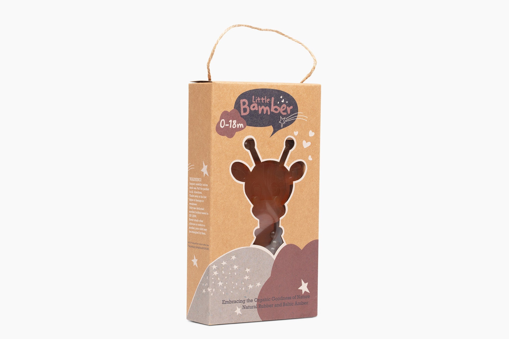 Bambeado The Little Bamber - Natural Rubber & Baltic Amber Teething Toy