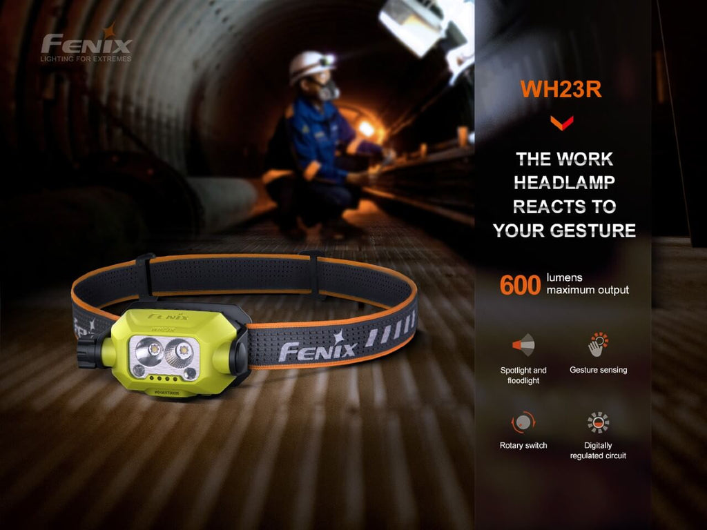 Fenix WH23R Gesture Sensing Industrial LED Headlamp SpadezStore