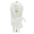 Doggie Design White Gold Crown Cotton Dog Bathrobe SpadezStore