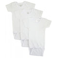 Bambini White Short Sleeve One Piece 3 Pack SpadezStore
