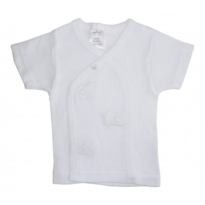 Bambini White Side Snap Short Sleeve Shirt - 3 Pack SpadezStore