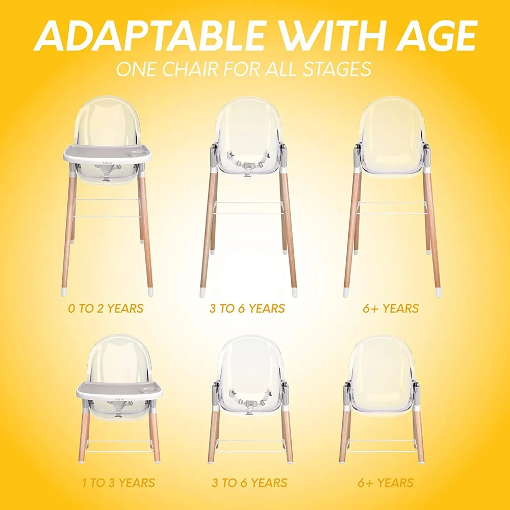 Children of Design 6 in 1 Deluxe High Chair for Babies & Toddlers SpadezStore