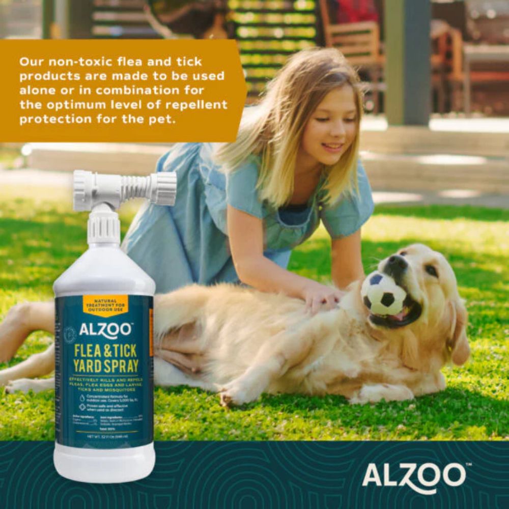 ALZOO Natural Flea & Tick Yard Spray 32oz SpadezStore