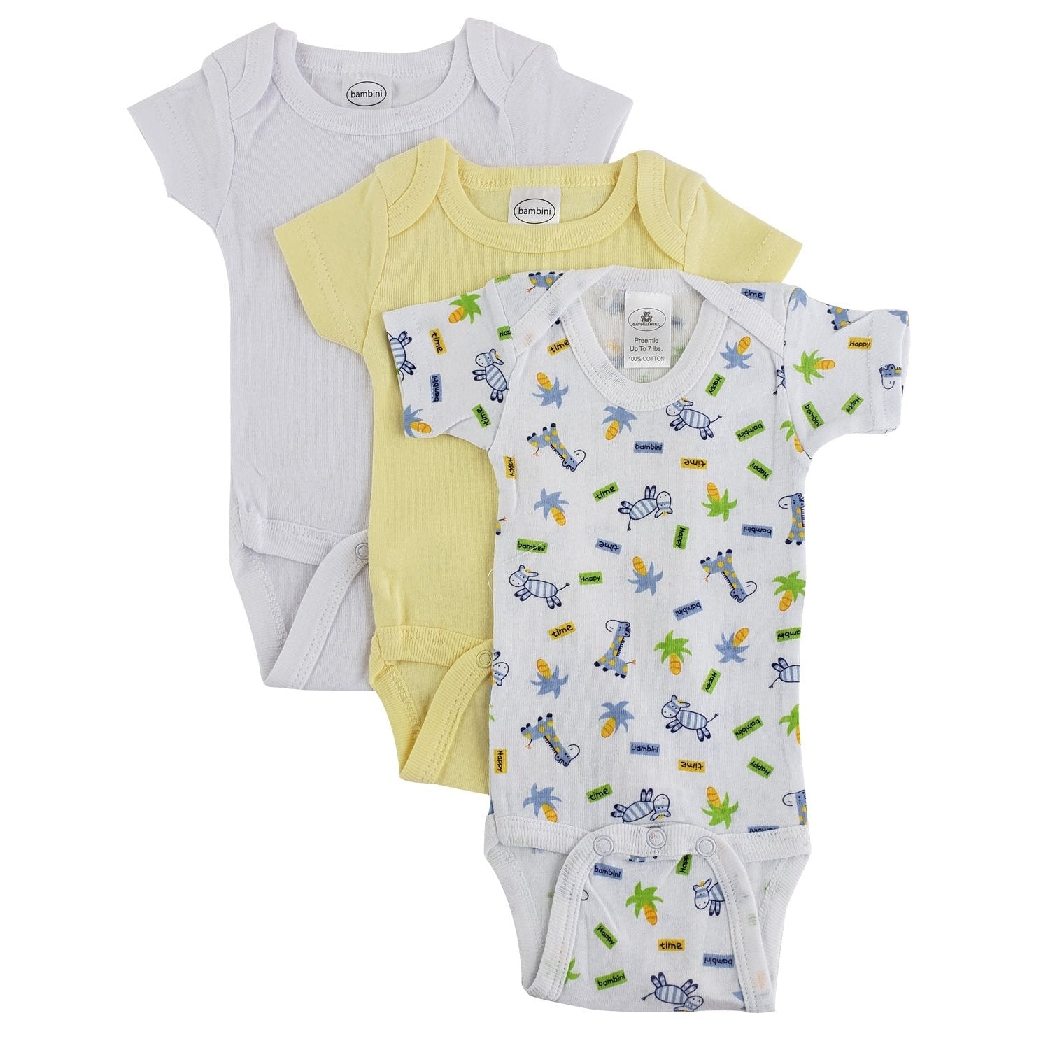 Bambini Preemie Boys Short Sleeve Printed Variety Pack SpadezStore