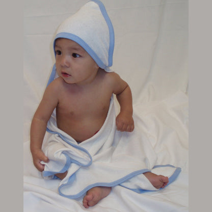 Bambini Hooded Towel with Blue Binding and Screen Prints SpadezStore