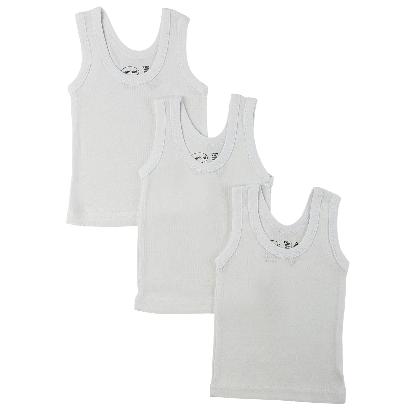 Bambini White Tank Top 3 Pack SpadezStore