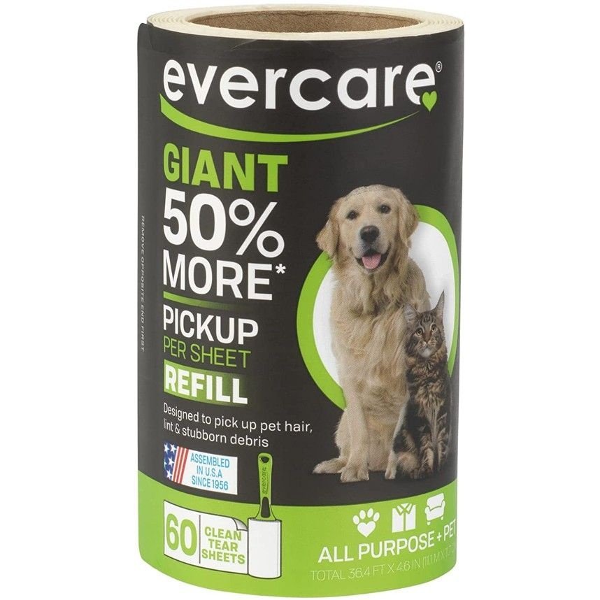 Evercare Giant Extreme Stick Pet Lint Roller Refill SpadezStore