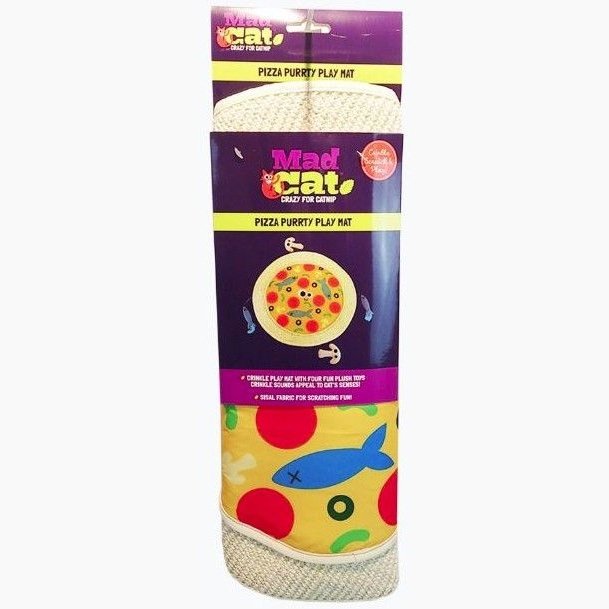 Mad Cat Pizza Purrty Play Mat for Cats SpadezStore
