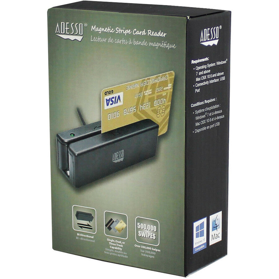 Adesso MSR-100 Magnetic Stripe Card Reader SpadezStore