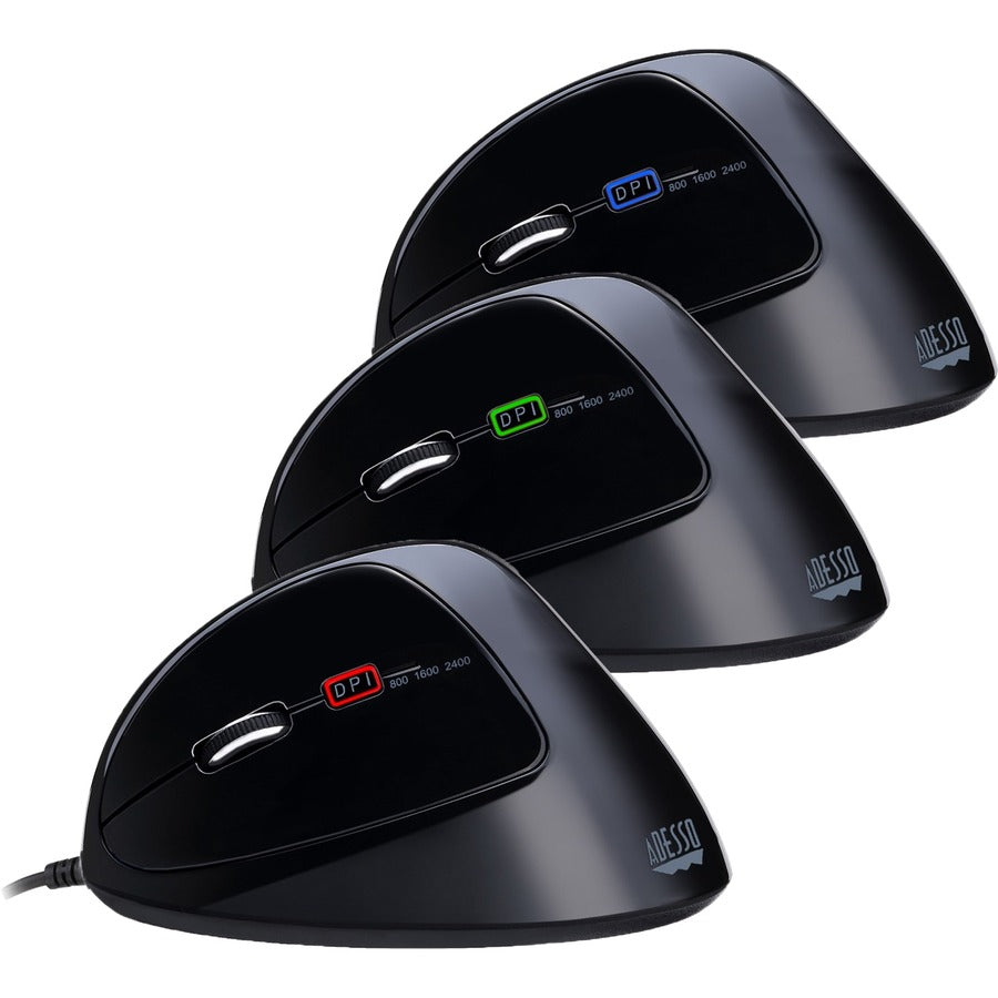 Adesso Programmable Vertical Ergonomic Left-Handed Mouse E7 SpadezStore
