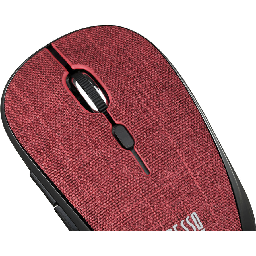 Adesso iMouse S80R - Wireless Fabric Optical Mini Mouse Red SpadezStore