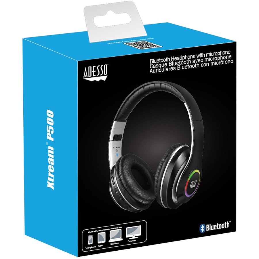 Adesso Xtream P500 - Bluetooth stereo headphone with built in microphone SpadezStore