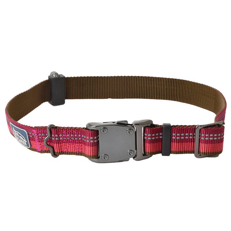 K9 Explorer Berry Red Reflective Adjustable Dog Collar SpadezStore