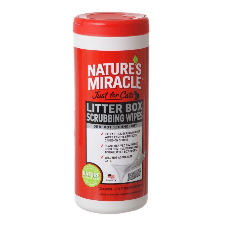 Nature's Miracle Just For Cats Litter Box Wipes SpadezStore