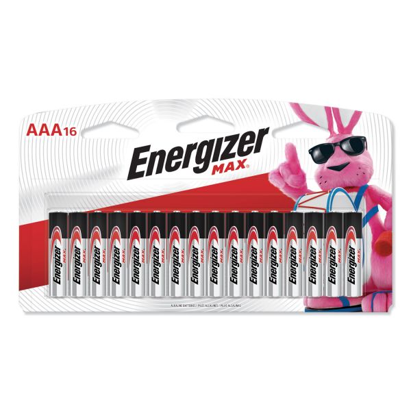 Energizer MAX Alkaline AAA Batteries, 1.5V, 16/Pack SpadezStore