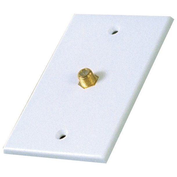 RCA flush-mount Single Coaxial In-Line Wall Plate SpadezStore