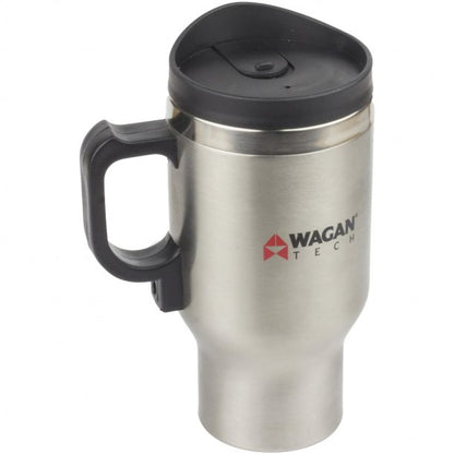 Wagan Tech 12-Volt Deluxe Double-Wall Stainless Steel Heated Travel Mug SpadezStore